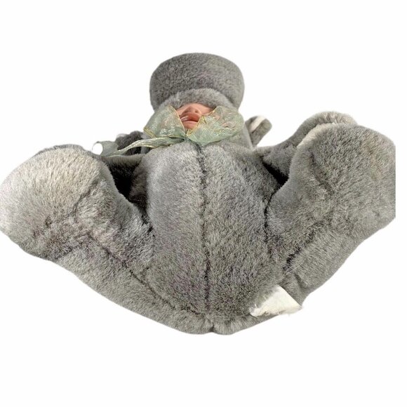 Vtg Show Stoppers Babes In The Wild Hangry Hippo Plush Stuffed Doll Porcelain - Picture 8 of 9